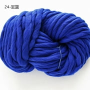 Zhuge Premium Super Bulky Merino Yarn | 500-Grams of 100% Wool Yarn Chunky Weight, Thick Wool Yarn for Knitting, Crochet, Blanket,Weaving,Royal blue