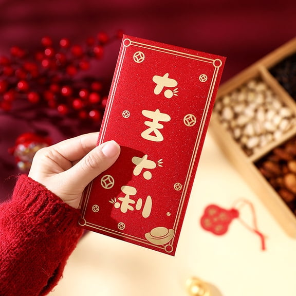 Zhuge Red Envelopes Chinese New Year, 12pcs Money Envelopes for Cash Christmas Lucky Money Pocket-F02