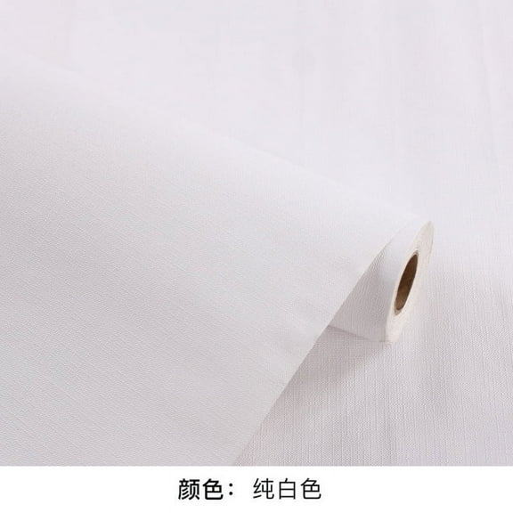 Zhuge Self-Adhesive Solid Color Wallpaper - Waterproof, Moisture-Proof for Dormitory Accent Walls & Home Decor (white)