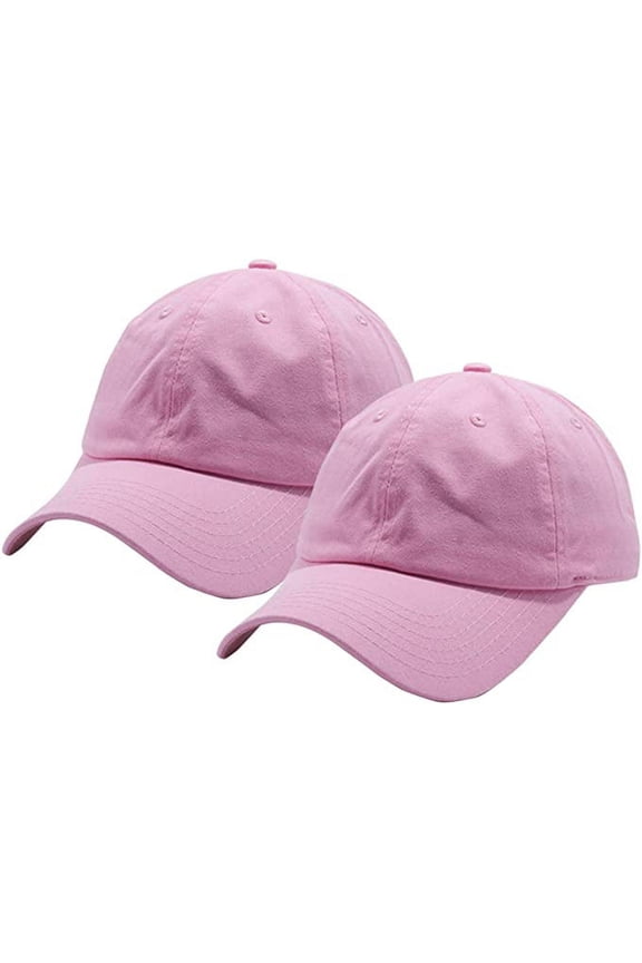 Set of 2, Baceball Cap Sports Athletic Fitted HatPink