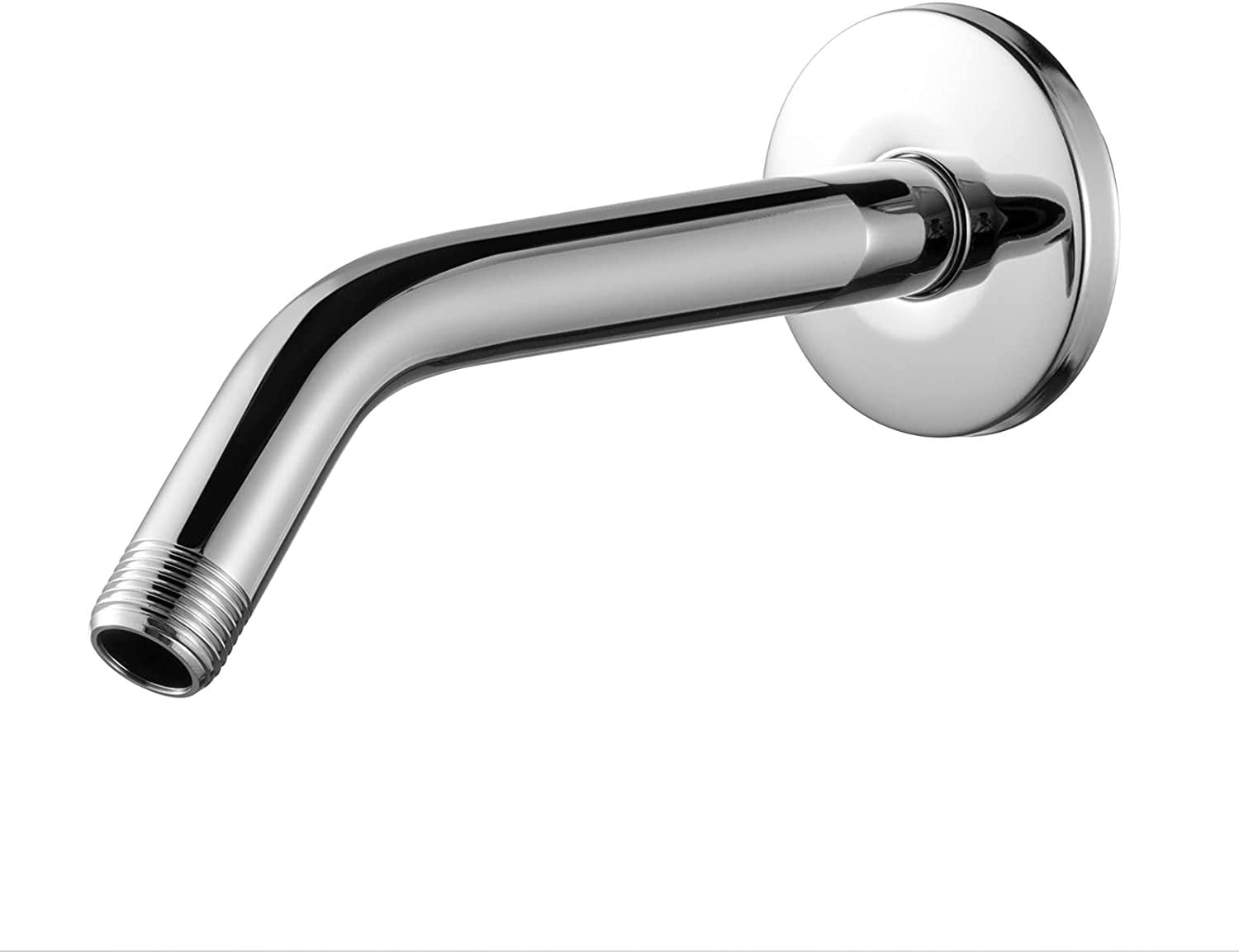 Derengge 6.5 Inch Shower Arm With Flange - Brushed Nickel, Angle Design, Easy Install For Fixed Shower Head