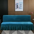 thumbnail image 1 of Zhuge Sofa Cover for Folding Sofas Stretch Couch Covers for Living Room Easy Fit Washable Furniture Sofa Protector with Skirt 47.24-55.11*39.37inch (Blue), 1 of 5