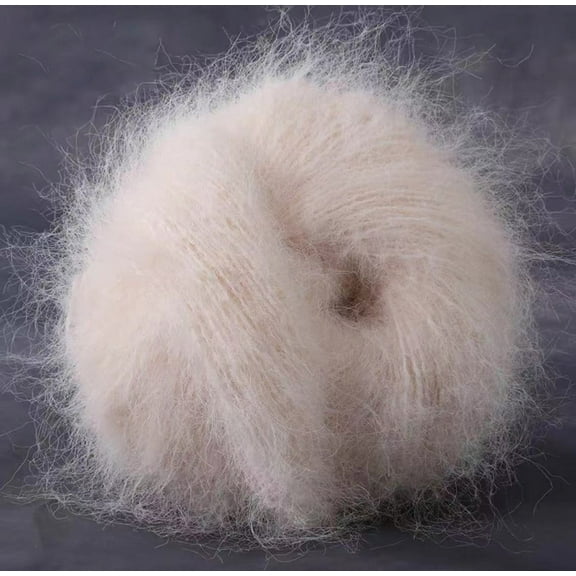 Zhuge Soft Plush Alpaca-Inspired Acrylic Loop Yarn, Large Ball for Crochet, Knitting & Garment Making, Craft Fiber Roving for Needle Felting & Doll Hair(100gA259)