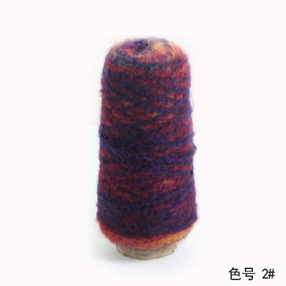 Zhuge Soft Plush Multicolor Acrylic Loop Yarn  Fuzzy Blend Craft Yarn for Crochet, Knitting & Needle Felting, Large Ball Fiber Roving for Doll Hair & DIY Projects(100gA246)