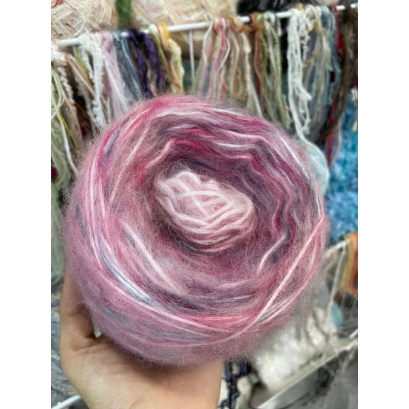 Zhuge Soft Plush Wool Acrylic Fancy Loop Yarn for Doll Hair Making,Crochet Knitting,Needle Felting Doll Hair | Curly Hair Coils of Wool Felt Carded Sheep Wool,Roving,Fiber(100gA220)