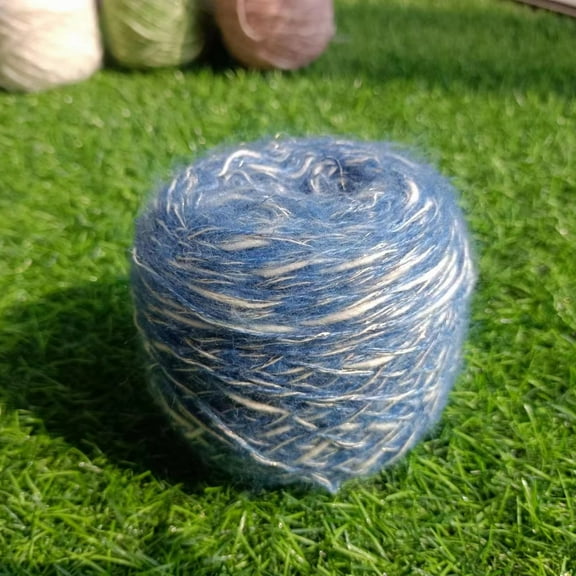 Zhuge Soft Plush Wool Acrylic Fancy Loop Yarn for Doll Hair Making,Crochet Knitting,Needle Felting Doll Hair | Curly Hair Coils of Wool Felt Carded Sheep Wool,Roving,Fiber(50gA92)