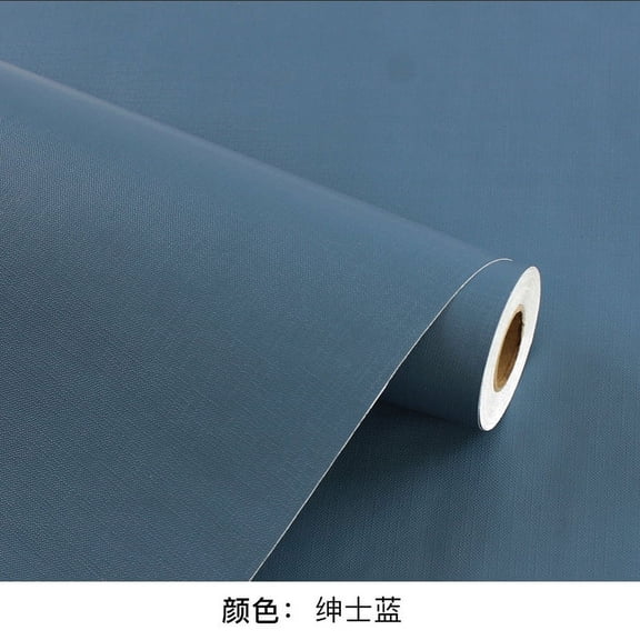 Zhuge Solid Color Self-Adhesive Wallpaper, Waterproof Moisture-Proof Wall Covering for Dormitory Background Wall and Modern Home Interior Decoration, Dark Blue