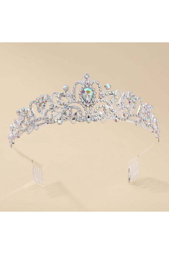 Sparkling Crystal Princess Tiaras for Women Girl Crown Queen Headband Fashion Headpiece for Wedding Bride Bridal Prom Party Costume Hair Accessories Valentines Mothers Day Gifts, colour A