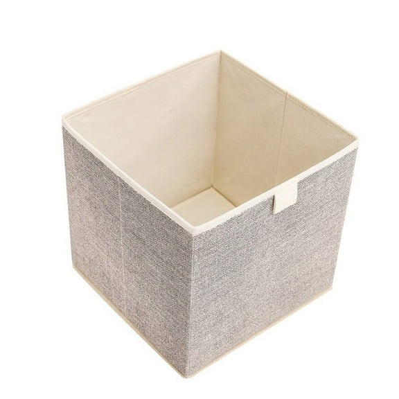 Zhuge Storage Bin Cubes, Collapsible Fabric Folding Organizer Basket Boxes for Nursery, Playroom, Kids, Living Room 11.81*11.81*11.81inch (Beige)