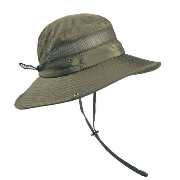 Zhuge Sun Hat Cooling Hat Mission Cooling Bucket Hat, Breathable Polyester with Mesh, Outdoor Wide Brim Waterproof Breathable UV Hat for Fishing Beach Golf (Green, 1)