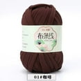 thumbnail image 1 of Zhuge T-Shirt Yarn 100G(1pack) Knitting Yarn Fabric Crochet Cloth Solid Color Tshirt Yarn for Crocheting Beginners DIY Hand Craft Bag Blanket Cushion Projects,Coffee, 1 of 4