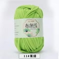 thumbnail image 1 of Zhuge T-Shirt Yarn 100G(1pack) Knitting Yarn Fabric Crochet Cloth Solid Color Tshirt Yarn for Crocheting Beginners DIY Hand Craft Bag Blanket Cushion Projects,Fruit green, 1 of 4