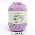 thumbnail image 1 of Zhuge T-Shirt Yarn 100G(1pack) Knitting Yarn Fabric Crochet Cloth Solid Color Tshirt Yarn for Crocheting Beginners DIY Hand Craft Bag Blanket Cushion Projects,Light Purple, 1 of 4