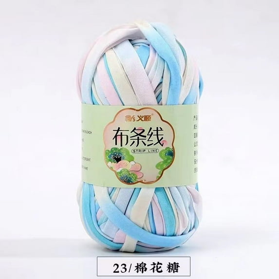 Zhuge T-Shirt Yarn 100G(1pack) Knitting Yarn Fabric Crochet Cloth Solid Color Tshirt Yarn for Crocheting Beginners DIY Hand Craft Bag Blanket Cushion Projects,Style S,R