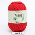 thumbnail image 1 of Zhuge T-Shirt Yarn 200G 2Pack | Knitting & Crochet Yarn for Beginners | Solid Color DIY Fabric for Handmade Bags, Blankets & Cushions,Red A, 1 of 4