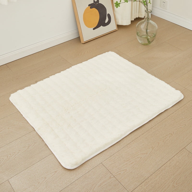 Zhuge Thermal Insulated Pet Mat, Washable for Cats, Outdoor Cat House & Indoor Warmth Pad - White, 70x100cm, 1 Piece