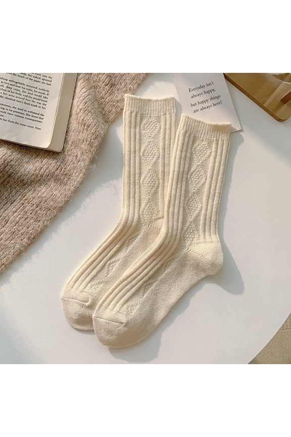 Two Pairs of Beige Womens Wool Socks: A Bundle of Warmth and Comfort