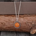 thumbnail image 1 of Zhuge Vintage Necklace Fashion Jewelry Sweater Chain Necklace Handmade Jewelry for Women (Orange), 1 of 3