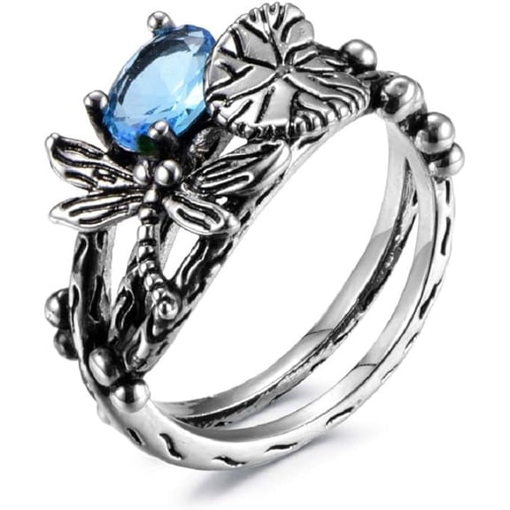 Zhuge Vintage Women Creative Design Personalized Fashion Women's Ring Engagement Ring Wedding Band Ring for Women（10）