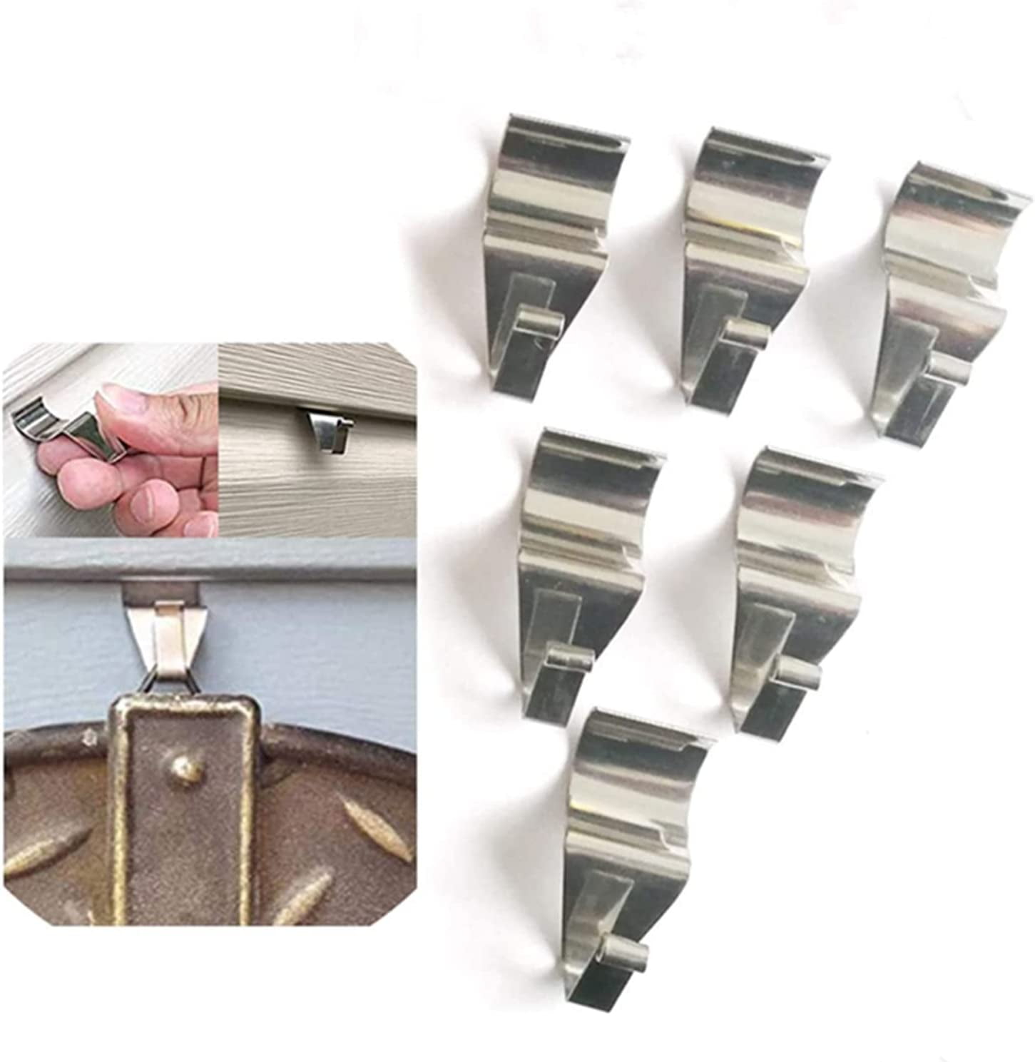 Zhuge Vinyl Siding Hooks, Vinyl Siding Hooks for Hanging, Heavy Duty Stainless Steel Low Profile