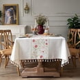 thumbnail image 1 of Zhuge Washable Cotton Linen Solid Design Tablecloth,Rectangle Table Cloth Cover for Kitchen Dinning Tabletop Buffet Decoration Cath Kidston(Rectangle/Oblong,55 X 70 Inch), 1 of 5