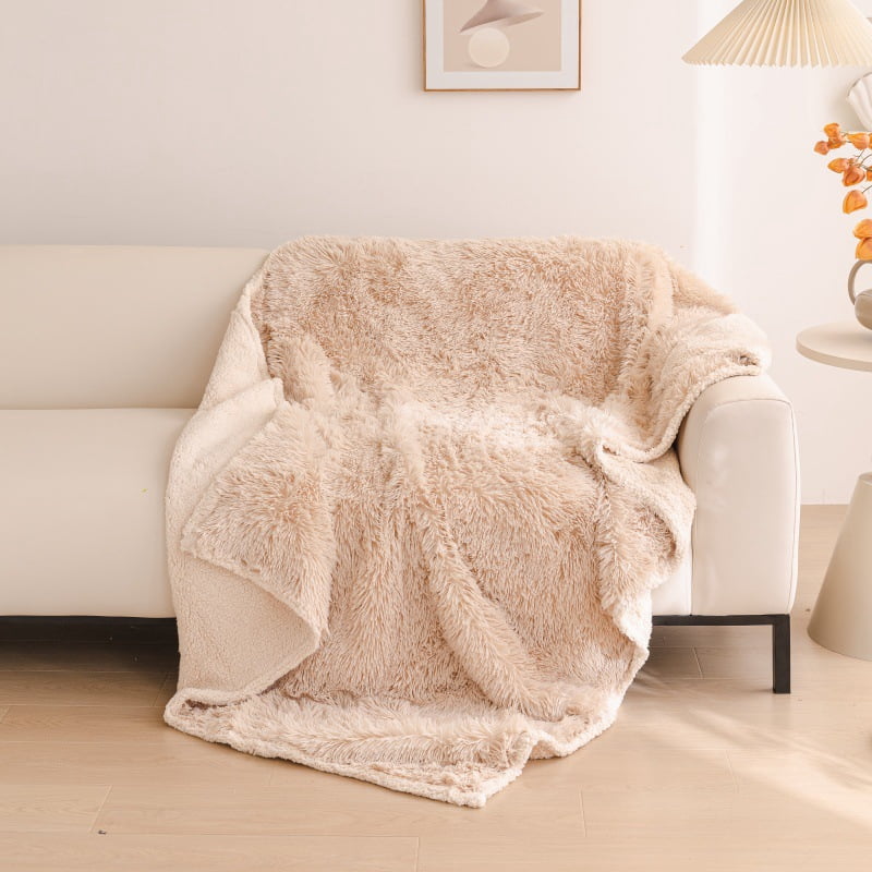 Zhuge Washable Pet Sleeping Mat & Throw Blanket for Small/Medium Dogs, Puppies & Cats, Couch Cover Protection with Soft Fleece, 100*71cm, 1 Piece-Beige