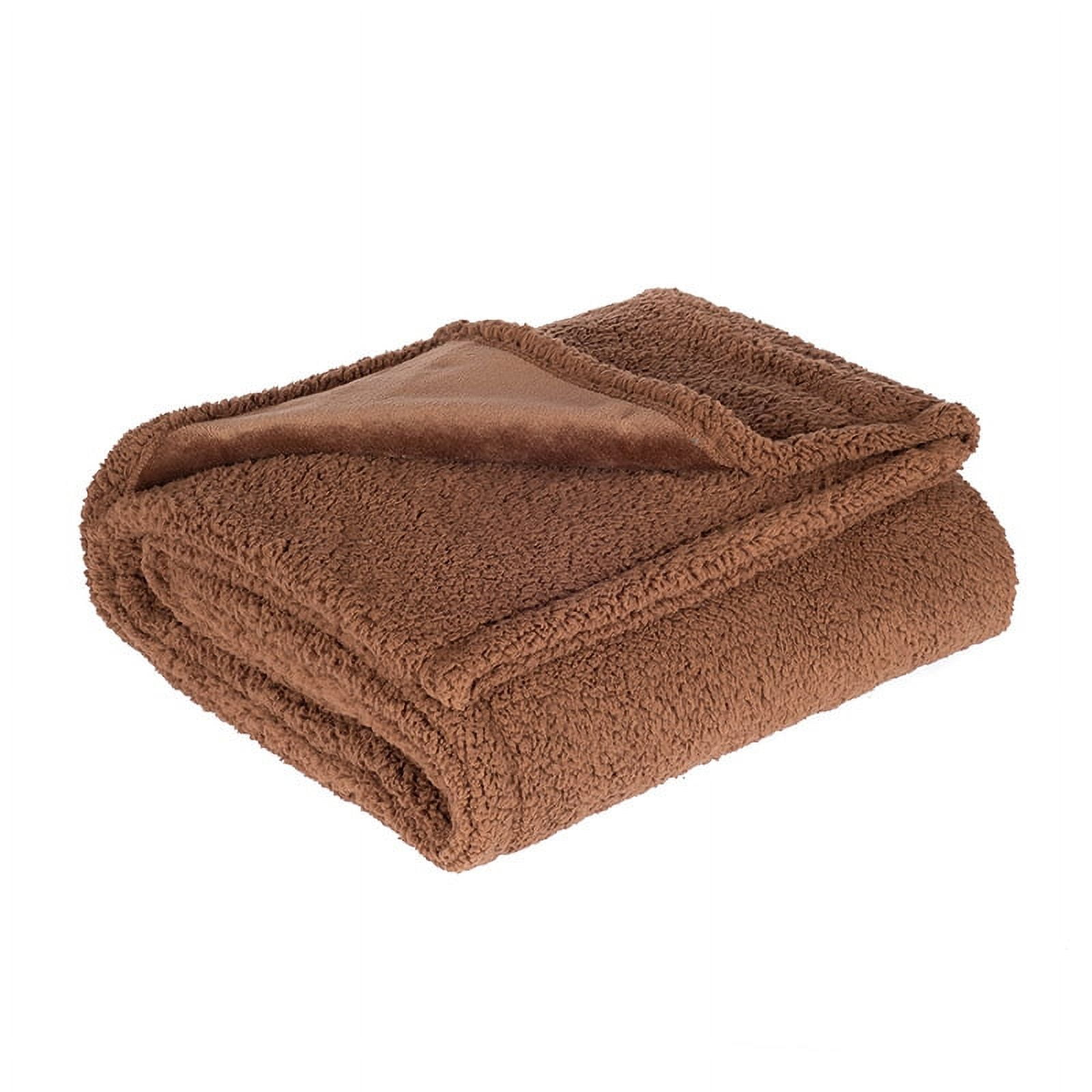 Zhuge Washable Pet Sleeping Mat & Throw Blanket for Small/Medium Dogs, Puppies & Cats, Couch Cover Protection with Soft Fleece-Brown, 100*71cm, 1 Piece