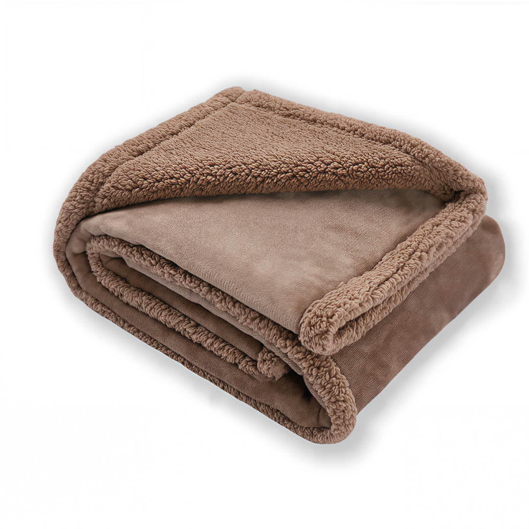 Zhuge Washable Pet Sleeping Mat & Throw Blanket for Small/Medium Dogs, Puppies & Cats, Couch Cover Protection with Soft Fleece-Brown, 100*71cm, 1 Piece