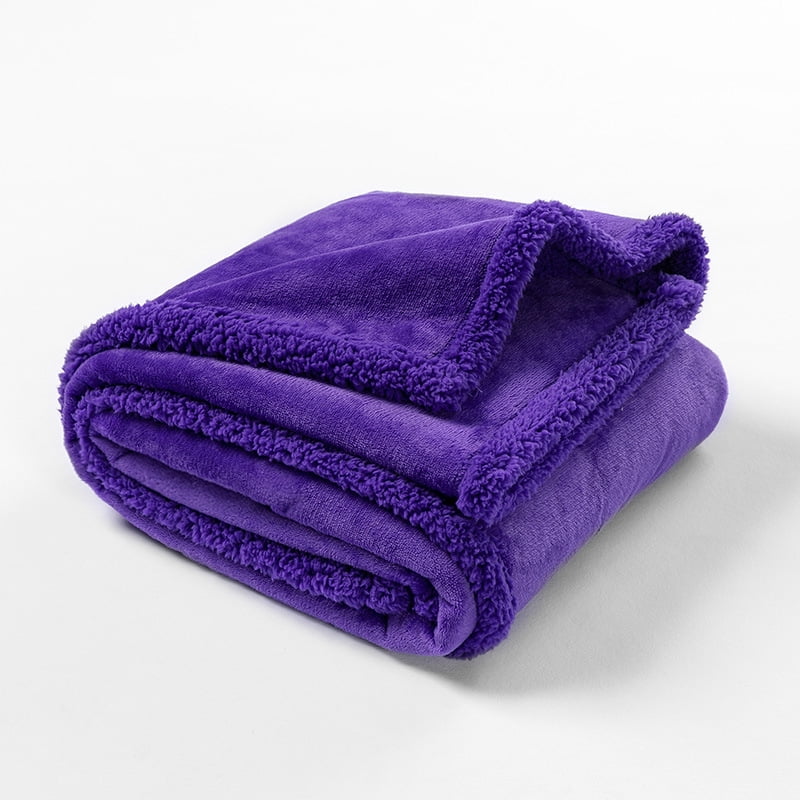 Zhuge Washable Pet Sleeping Mat & Throw Blanket for Small/Medium Dogs, Puppies & Cats, Couch Cover Protection with Soft Fleece-Purple, 100*71cm, 1 Piece