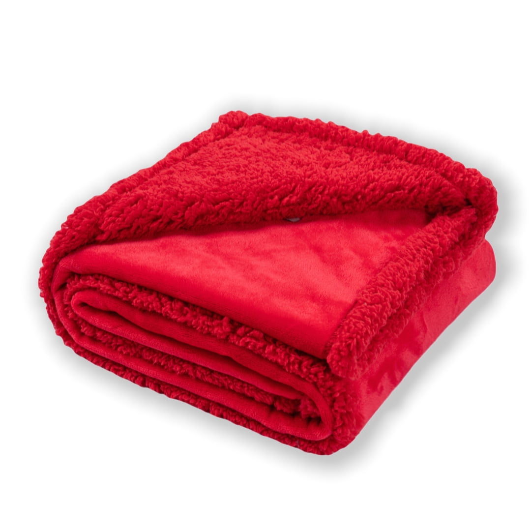 Zhuge Washable Pet Sleeping Mat & Throw Blanket for Small/Medium Dogs, Puppies & Cats, Couch Cover Protection with Soft Fleece-Red, 100*71cm, 1 Piece