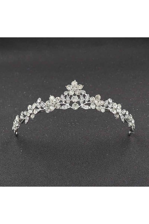 Wedding Tiara for Bride Princess Tiara Headband Bridal Crown,Crystal Rhinestone Hair Jewelry Decor for Queen Girl Bride Birthday Prom Wedding Pageant Halloween Costume Party(Silvery)