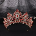 thumbnail image 1 of Zhuge Wedding Tiara for Bride Princess Tiara Headband Bridal Crown,Crystal Rhinestone Hair Jewelry Decor for Queen Girl Bride Birthday Prom Wedding Pageant Halloween Costume Party(Red), 1 of 2