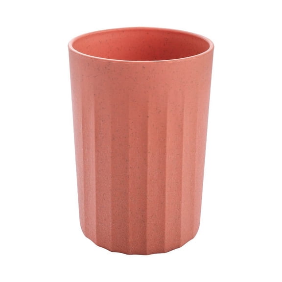 Zhuge Wheat Straw Cups, Plastic Cups, Unbreakable Drinking Cup, Reusable Dishwasher Safe Wheat Straw Cups, Plastic Stackable Water Tumblers(4 Pcs Orange)