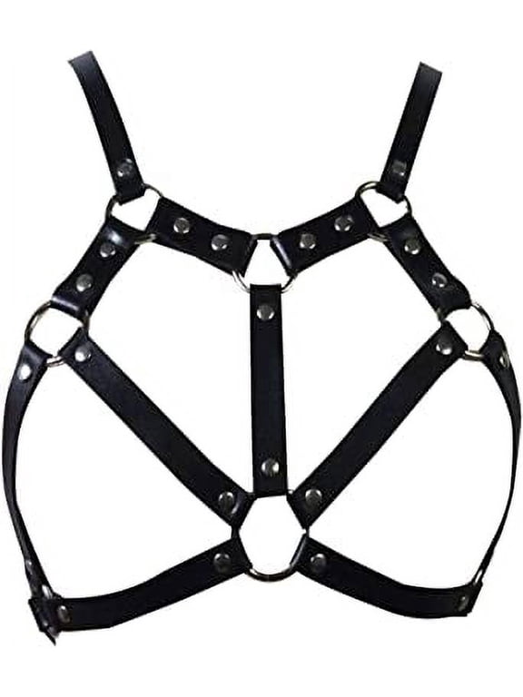 Womens Leather Harness Punk Body Chest Straps Waist Belts Caged Adjustable
