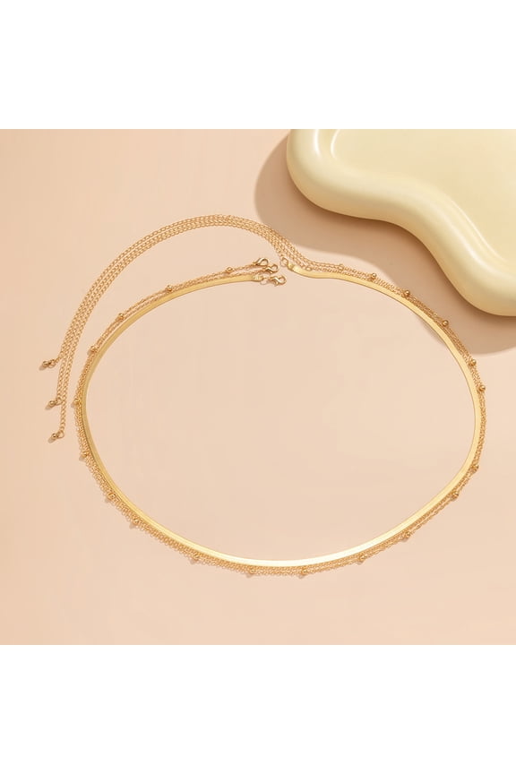 Womens Multilayer Metal Belly Chain, Adjustable Waist Body Jewelry for Everyday Wear, 1 Piece,B10