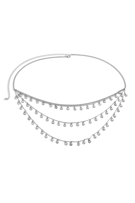 Womens Multilayer Metal Belly Chain, Adjustable Waist Body Jewelry for Everyday Wear, 1 Piece,B16