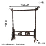 Zhuge Wood Carving Calligraphy Sumi Brush Hanger Calligraphy Rosewood Stand Shelf 14pins Chinese Brush Holder B