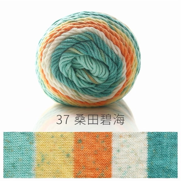 Zhuge Yarn for Crocheting, Gradient Cake Yarn 100g (3.52 oz) 193m (211 Yards), Super Soft Ombr Yarns Cake Rainbow Cotton Yarn for Making Colorful Crafts,Q