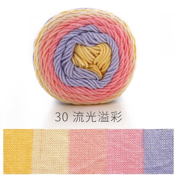 Zhuge Yarn for Crocheting, Gradient Cake Yarn 200G, Super Soft Ombré Yarns Cake Rainbow Cotton Yarn for Making Colorful Crafts,L