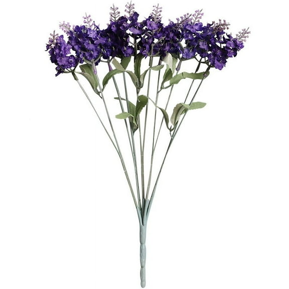 Zhuge deep purple lilac shrubs, spring flowers, green plants, and home decor (deep purple, 33cm/13in, 10 heads)