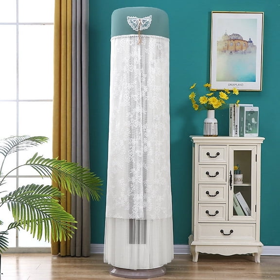 Zhuge universal air conditioning cover, cylindrical vertical air conditioning dust cover, no height required for startup, 170CM air conditioning universal (green)