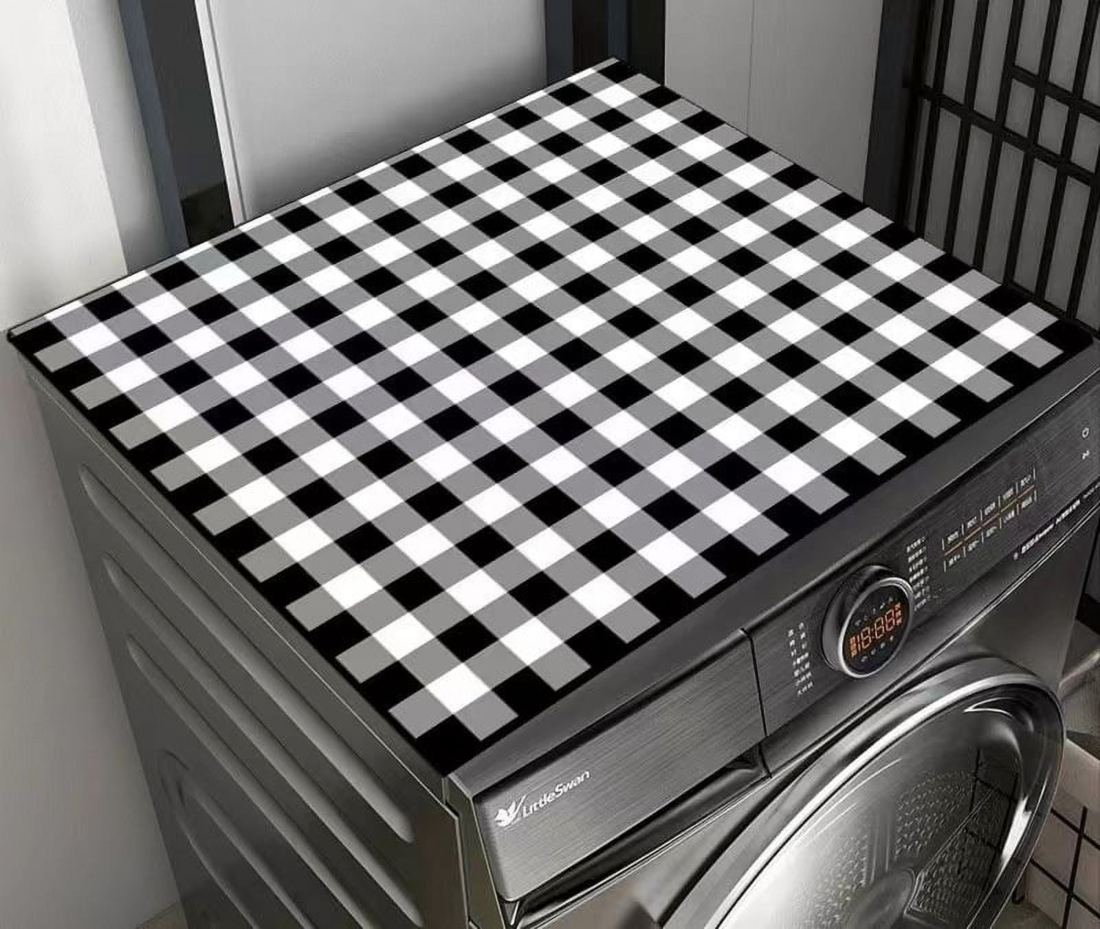 Zhuge washing machine dryer dust mat, used for top creative washing machine dust mat, quick drying water absorbing mat, kitchen laundry room top protective mat ( 25.6*23.6in,A66)
