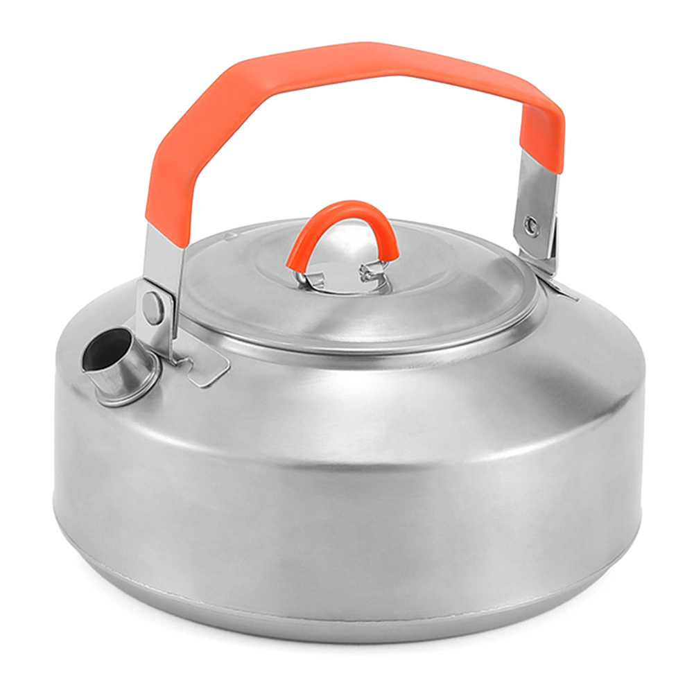 Zhuitw 1 L Portable Camp Tea Pot Compact Stainless Steel Water Pot