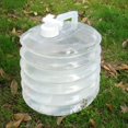 Zhuitw 10L Camping Handle Collapsible Water Bucket Bottle Container Tap