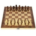 Zhuitw 3 in 1 Chess Game Board Wooden Exquisite Chess Set Chess and