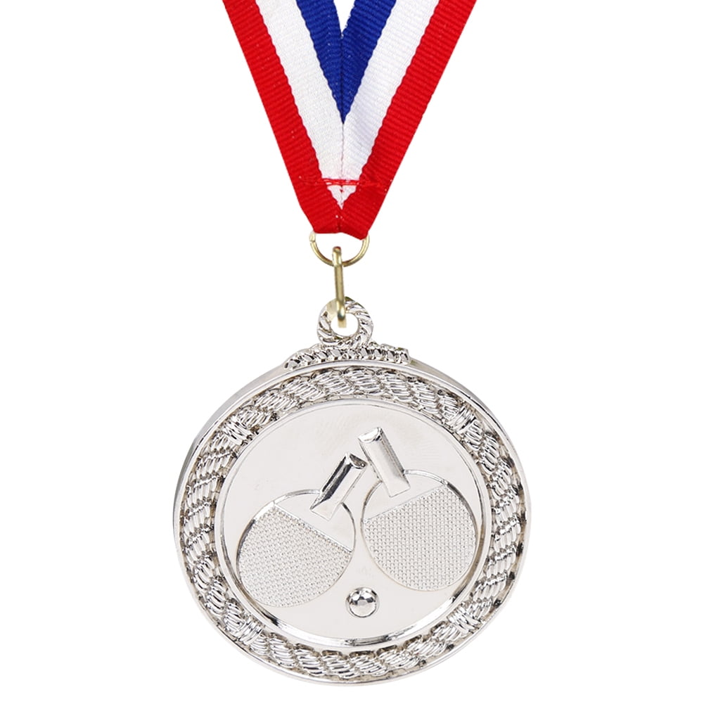 Zhuitw 5cm Ping Pong Medal Table Tennis Award Medals with Neck Ribbon