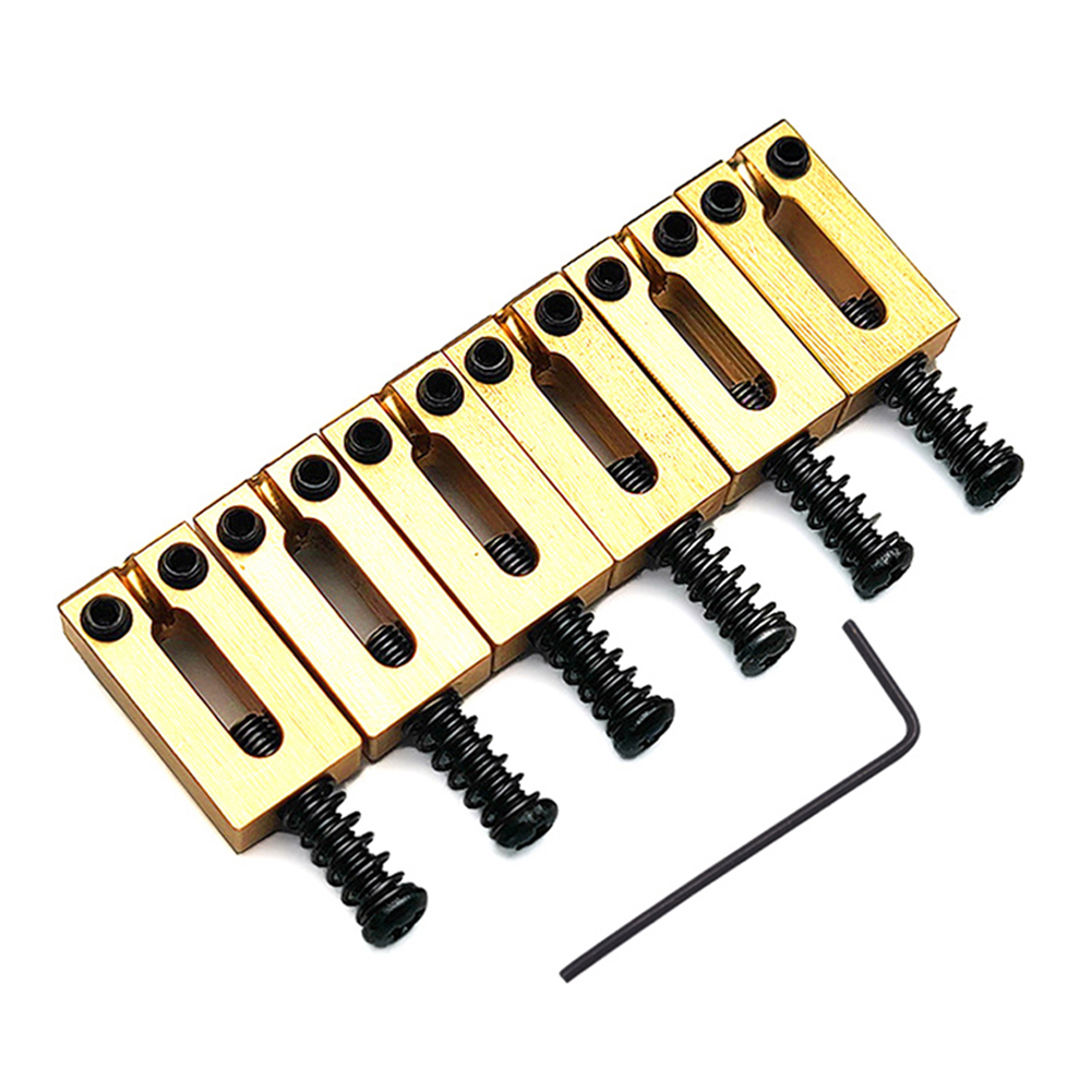 Zhuitw 6pcs Roller Saddle Bridge ST Flat Code 10.5mm Electric Guitar
