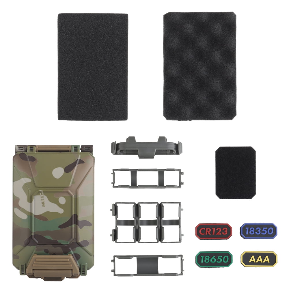 Zhuitw Battery Storage Case Waterproof Tactical Modular Battery Storage