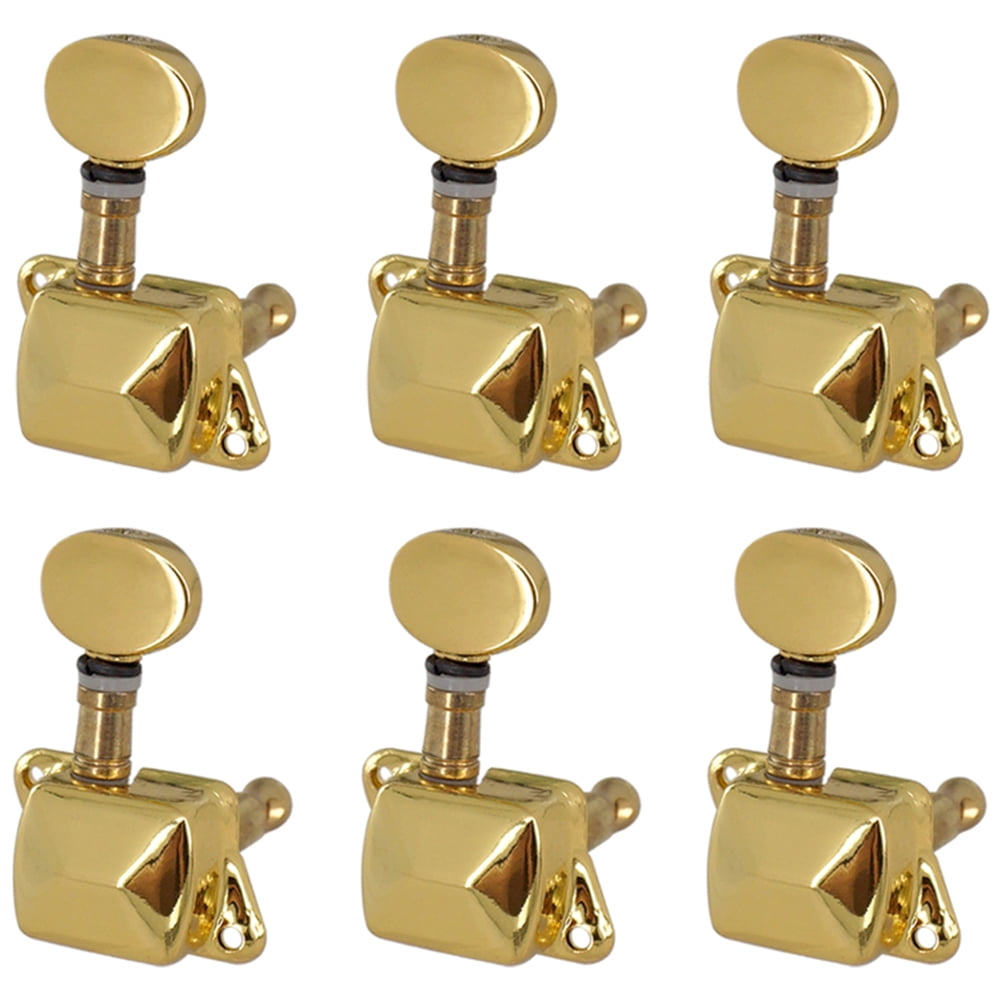 Zhuitw Folk Guitar String Tuning Pegs Guitar String Button Tuner (Gold