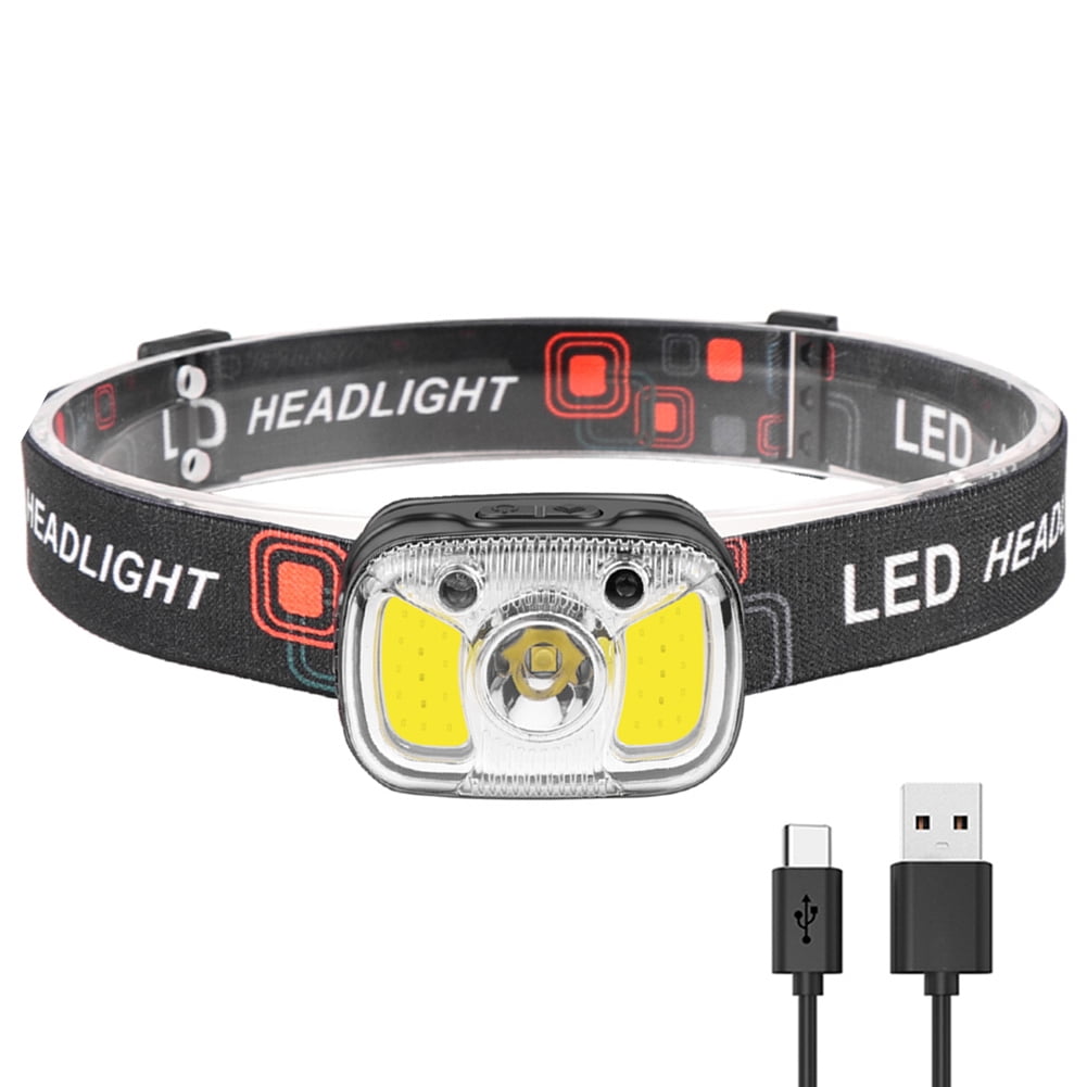 Zhuitw LED Intelligent Waving Sensor Headlamp XPG+COB Head-mounted ...